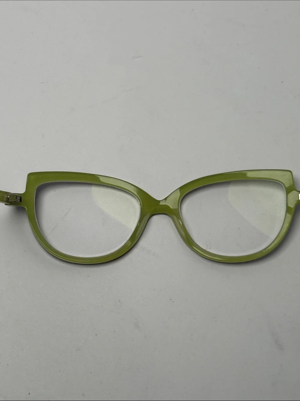 ANNE ET VALENTIN Tortoiseshell Pale Green Slight Cat-Eye Glasses Made in France